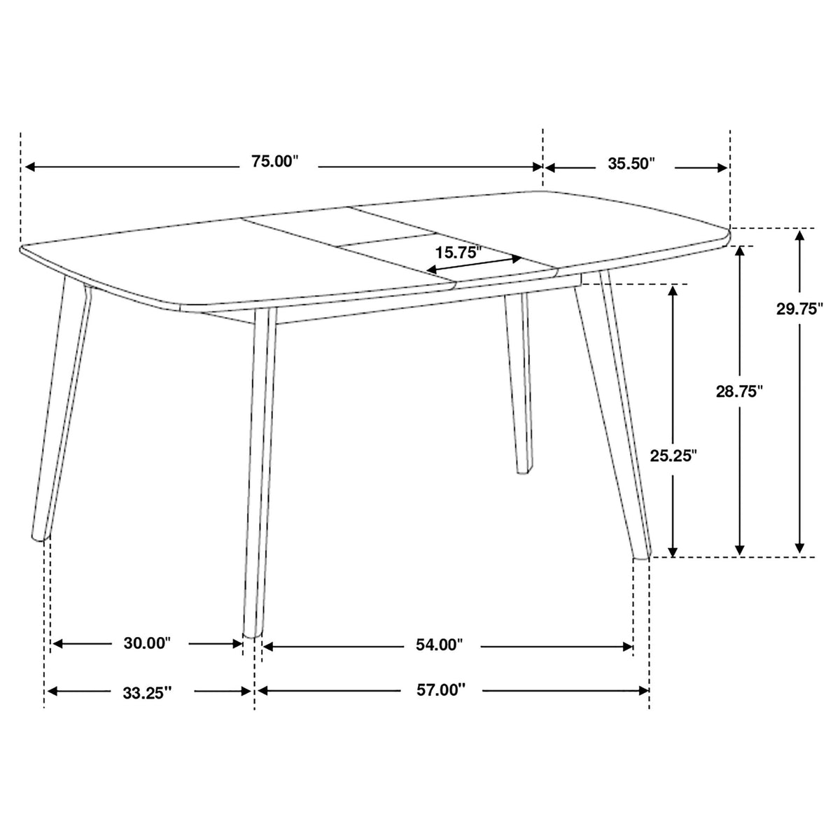 Carson Carrington - Extension Leaf Dining Table - Walnut
