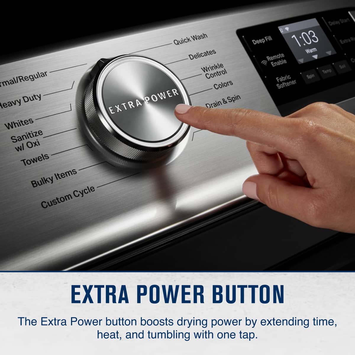 Maytag - 5.3 Cu. Ft. High Efficiency Smart Top Load Washer with Extra Power Button - White