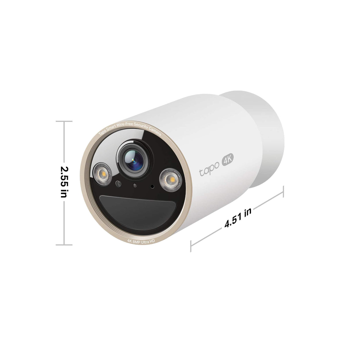 TP-Link - Tapo Wire-Free Dual Band Indoor/Outdoor 4K Smart Security Cameras 24/7 Always Monitoring, Magnetic Base (3-pack) No Fees - White