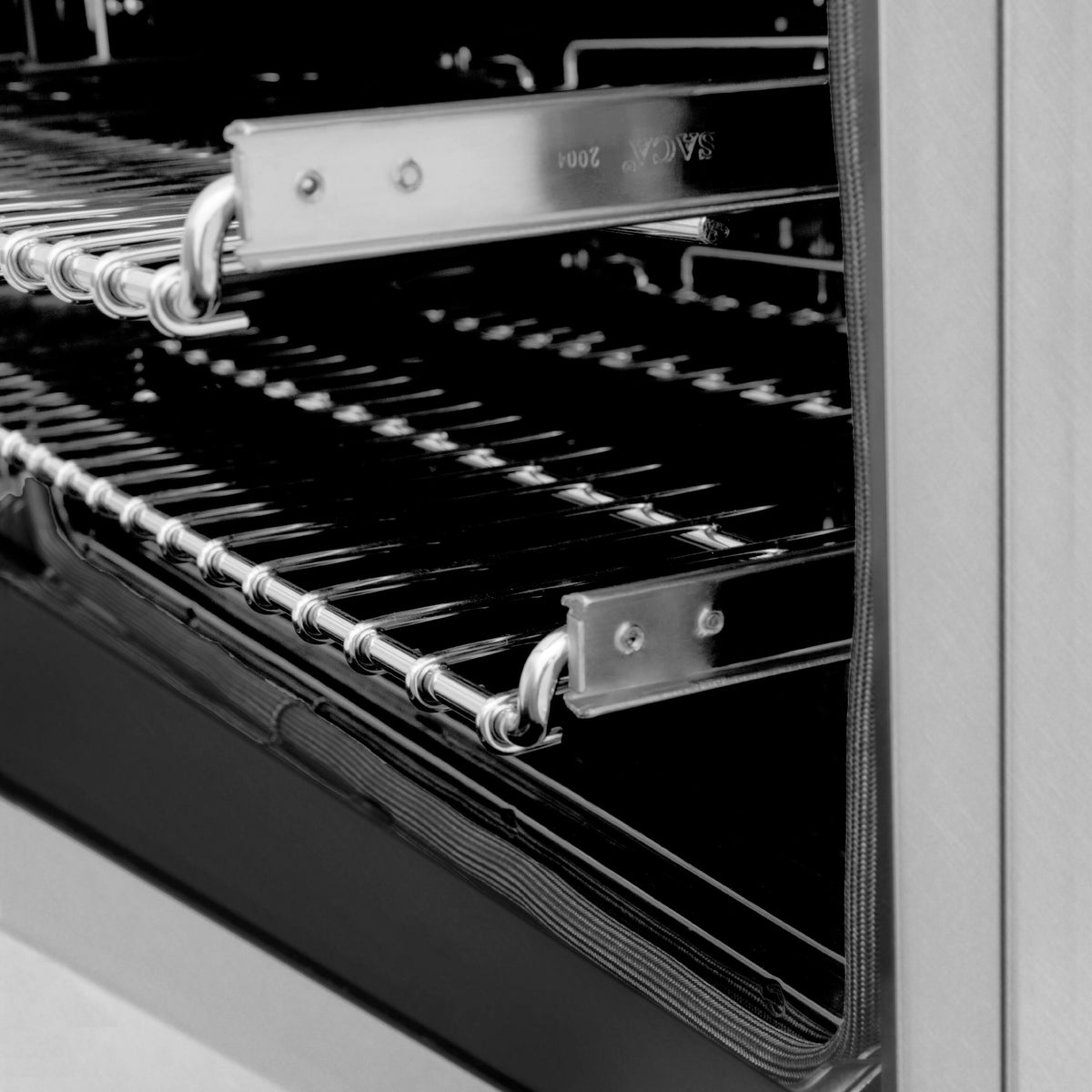 48 in. Wide 8 Burner ZLINE Autograph Legacy Dual Fuel Range in Satin Steel & Gold Accents (RASZ-SN-48-G) - Stainless Steel