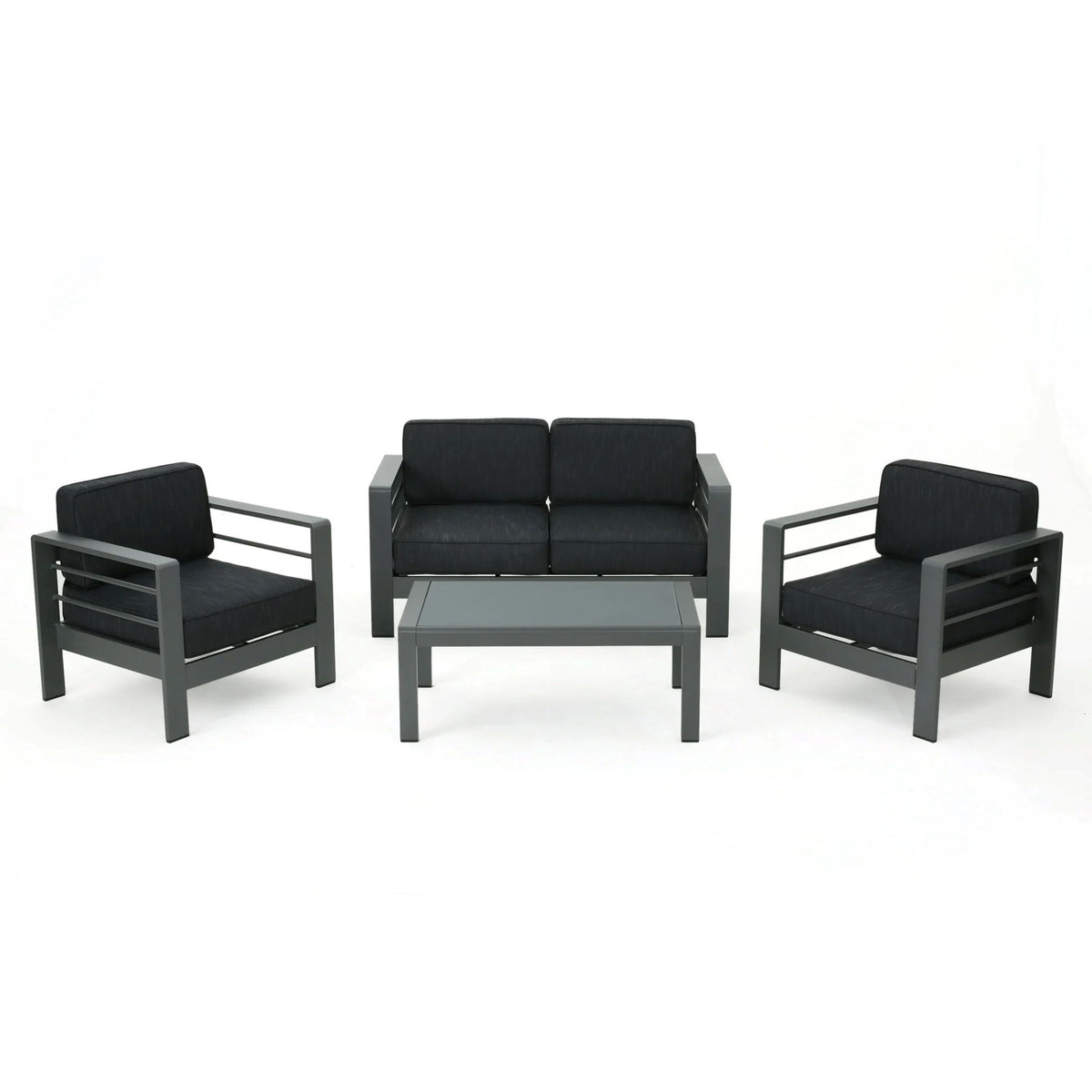 Cape Coral - 4 Pieces Outdoor Patio Chat Set