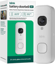 Blink - Battery Doorbell 2K+ (Add-On) - Wireless video doorbell, 2K resolution, enhanced audio - White
