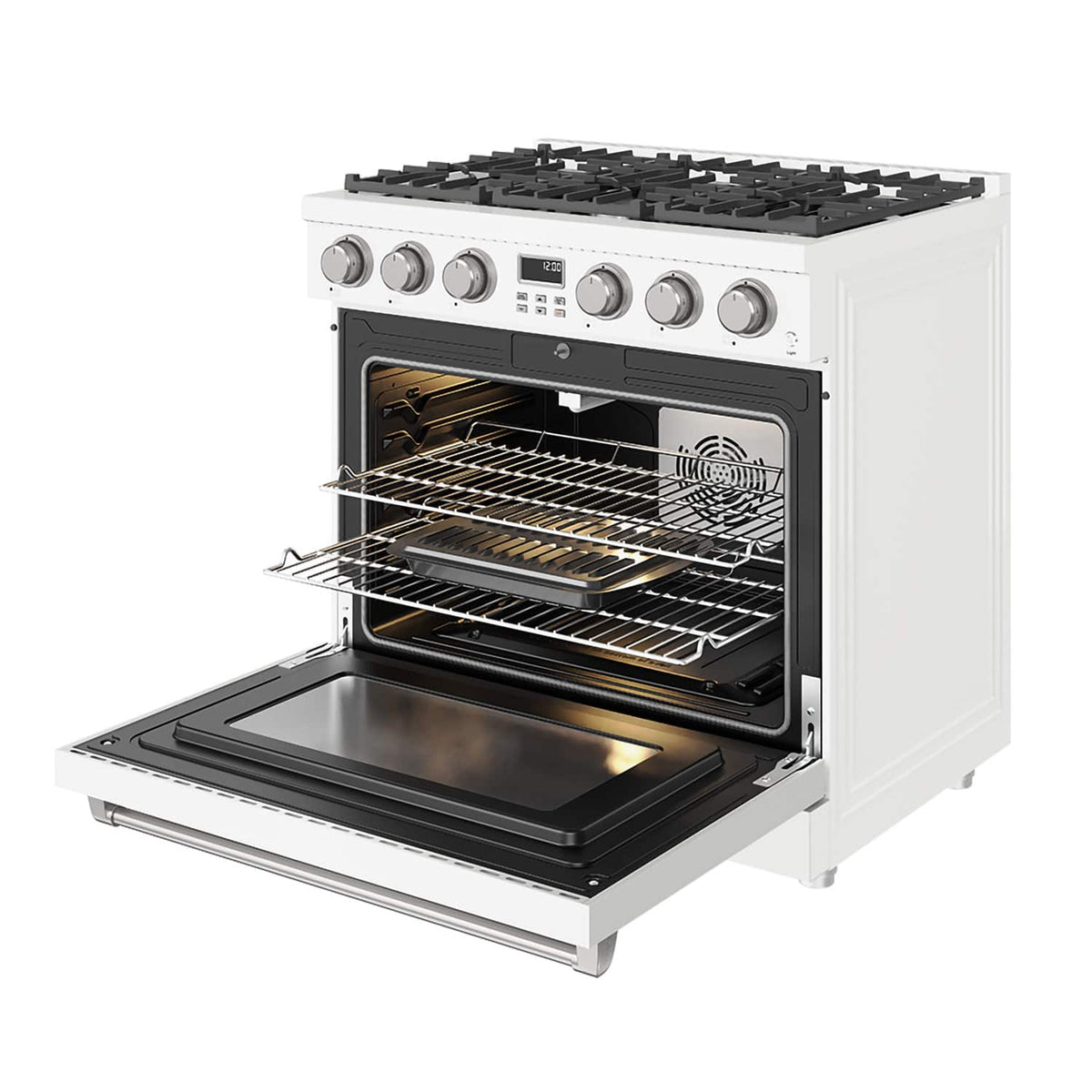 Thor Kitchen - 6.0 Cu. Ft. Freestanding Gas Convection Range - Matte White