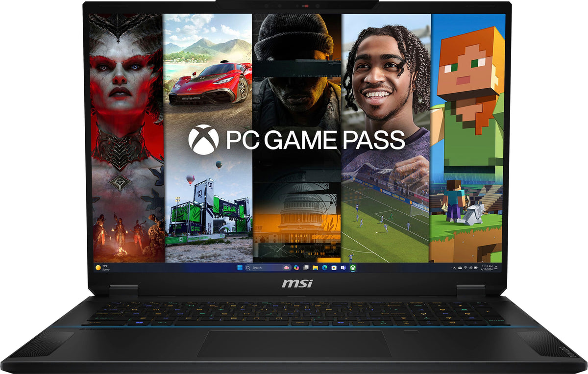 MSI - Stealth 18 AI 18" 120Hz UHD+ Ultra Thin Gaming Laptop-Intel Core Ultra9-185H with 32GB Memory-RTX 4080-1TB SSD - Midnight Black