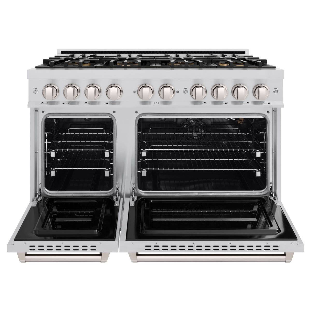 ZLINE - 48 in. 6.7 cu. ft. Classic Freestanding Gas Range with 8 Burner DuoPro Cooktop and Dual Ovens in Stainless Steel - Stainless Steel