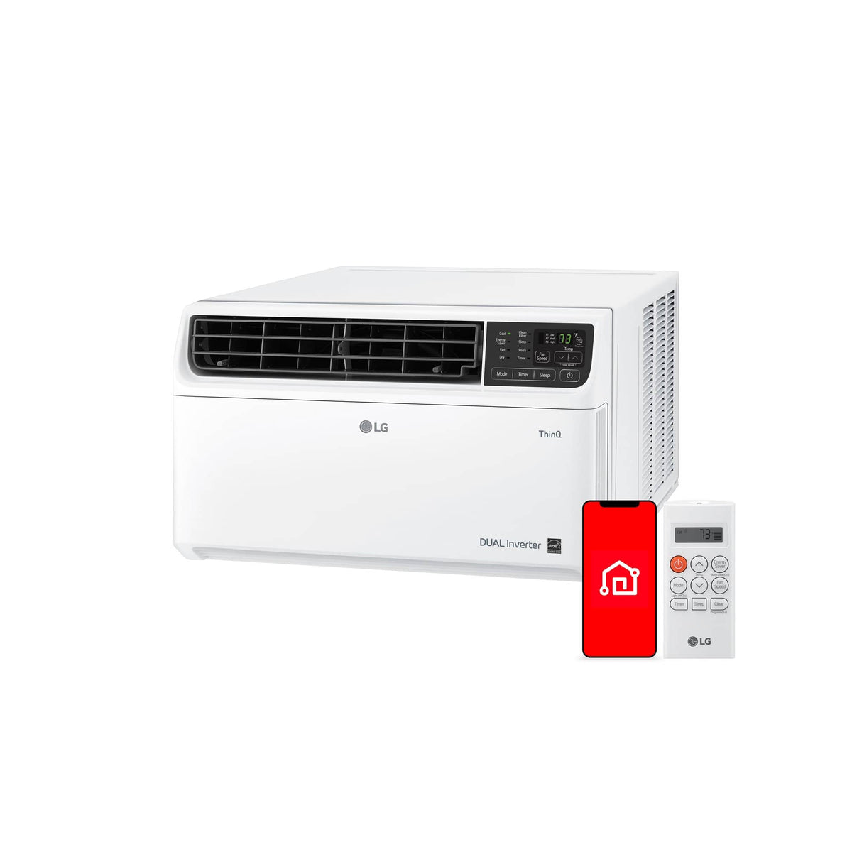 LG - 550 Sq. Ft. 12,000 BTU Smart Inverter Window Air Conditioner - White