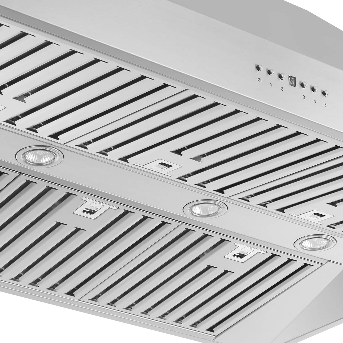Forno Appliances - 48 inches - Externally Vented - Island Range Hood - Stainless Steel