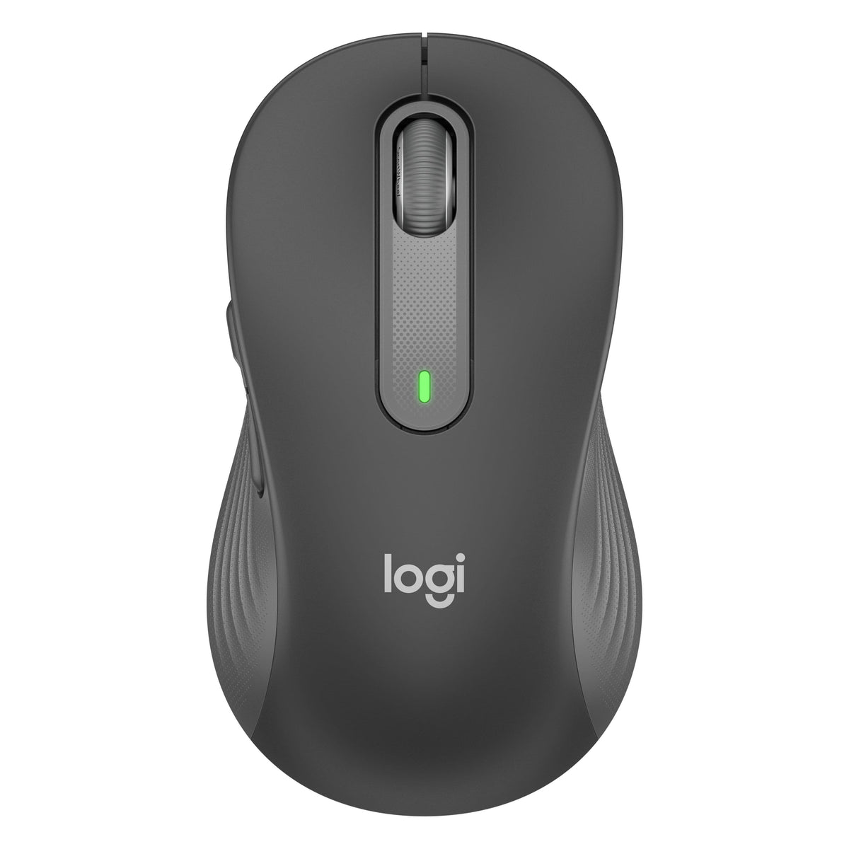 Logitech - Signature Full Size Wireless Mouse with Silent Clicks and Customizable Side Buttons for PC/Mac/Multi-Device/Chromebook - Wireless - Graphite