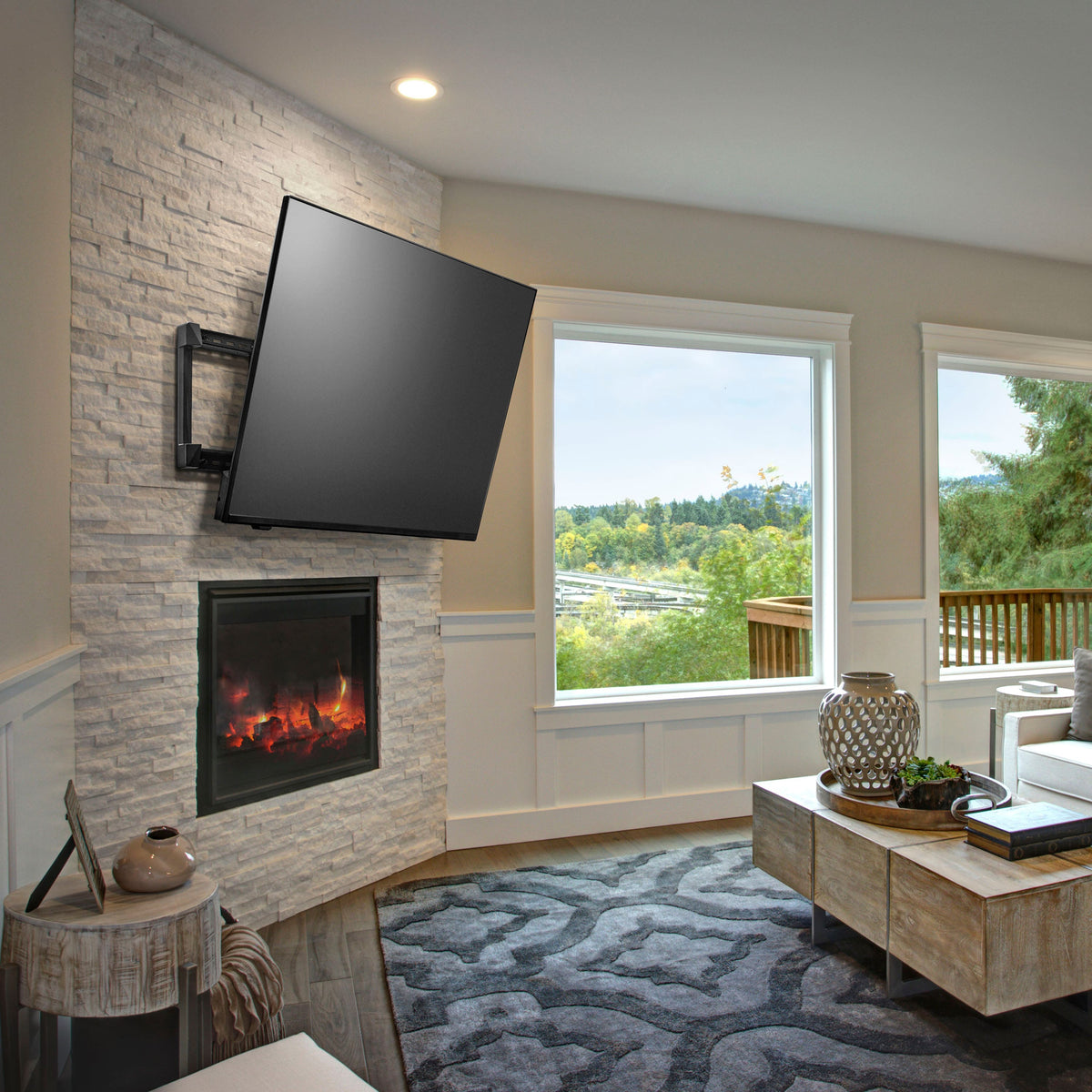 Insignia™ - Full-Motion TV Wall Mount for Most 42"–90" TVs — Extends 22" - Black