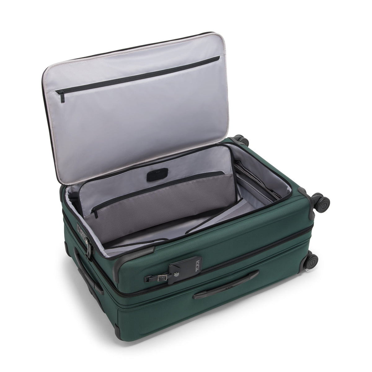 TUMI - Alpha Large Dual Access Expandable Checked Spinner Suitcase - Deep Pine