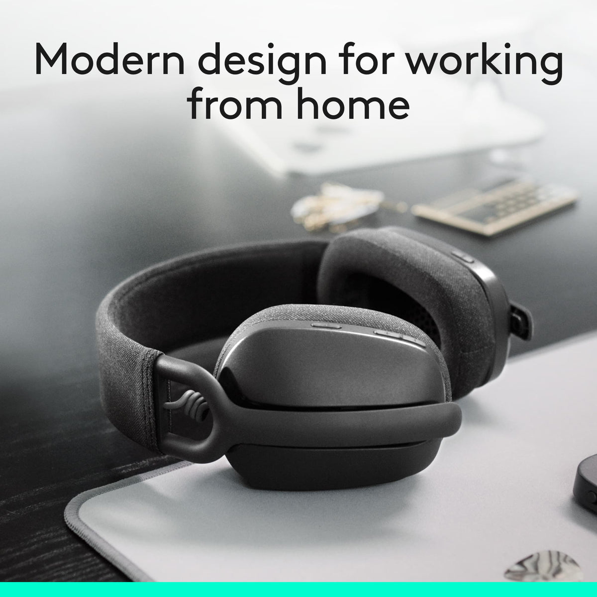 Logitech - Zone Vibe 100 Wireless Bluetooth Over-the-Ear Headphones with Noise-Cancelling Microphone - Graphite