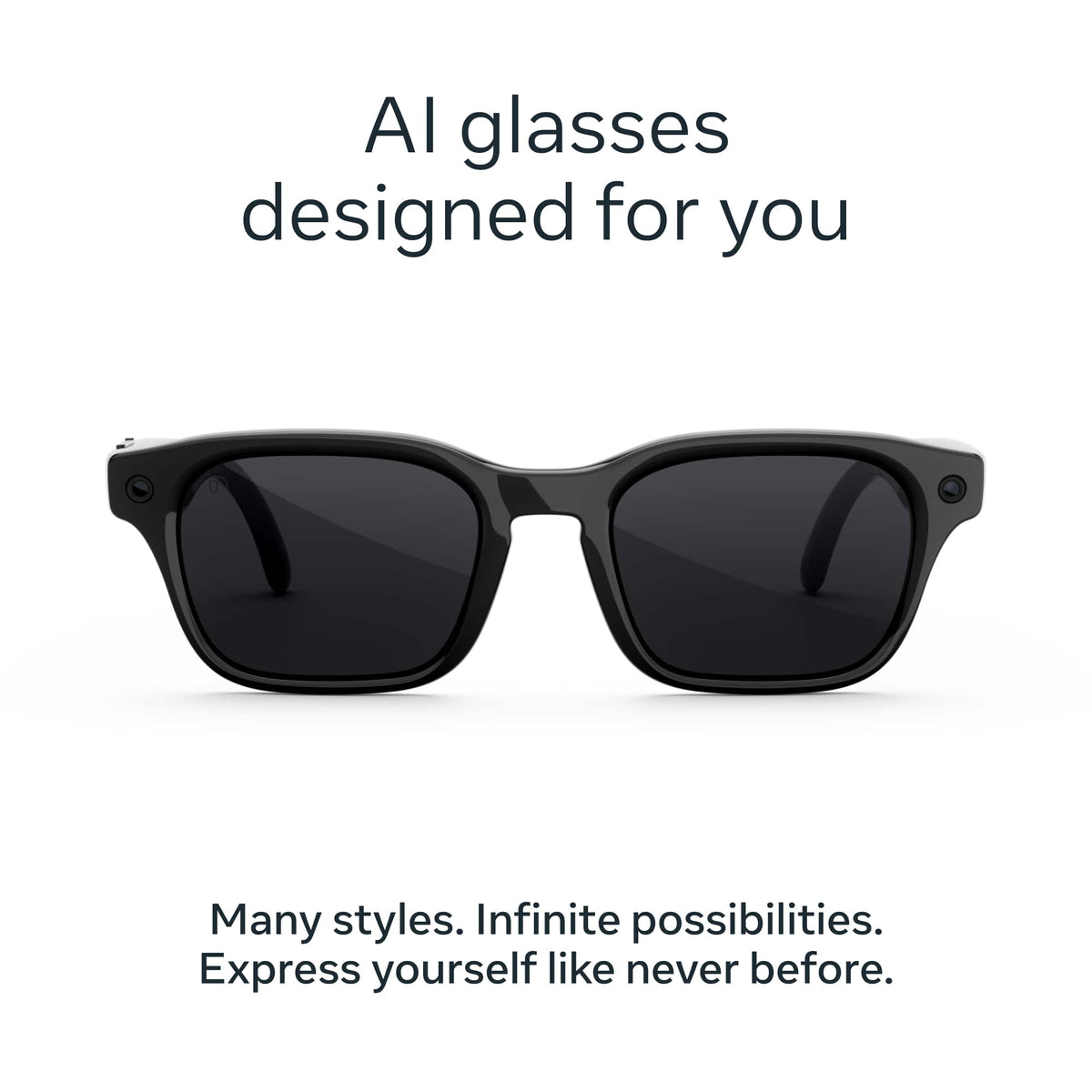 Meta - Adventurer Large - AI Glasses - Smart Features like 12MP Camera, Live Translate - 8+ Hour Battery- Polarized Grey Lenses - Classic Black