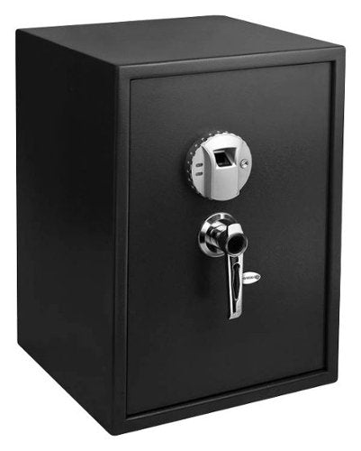 Barska - Biometric Fingerprint Safe-Quick Access Security Safe with 2.5-Second Keyless Entry, Solid Steel Construction - Black