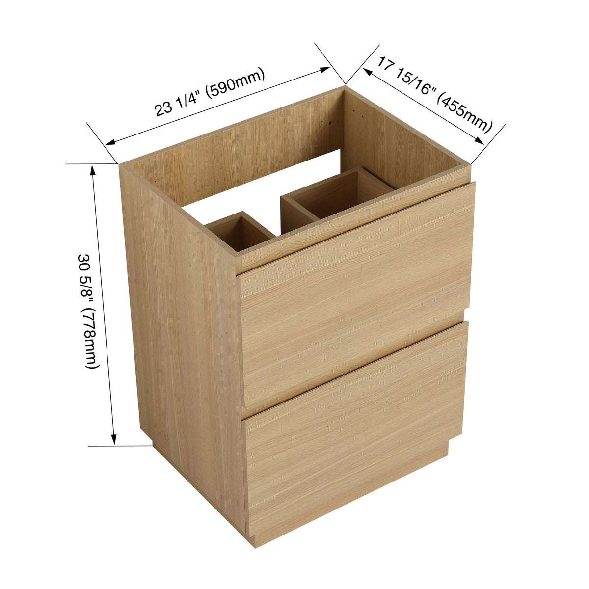 Mueble de baño moderno independiente con doble cajón