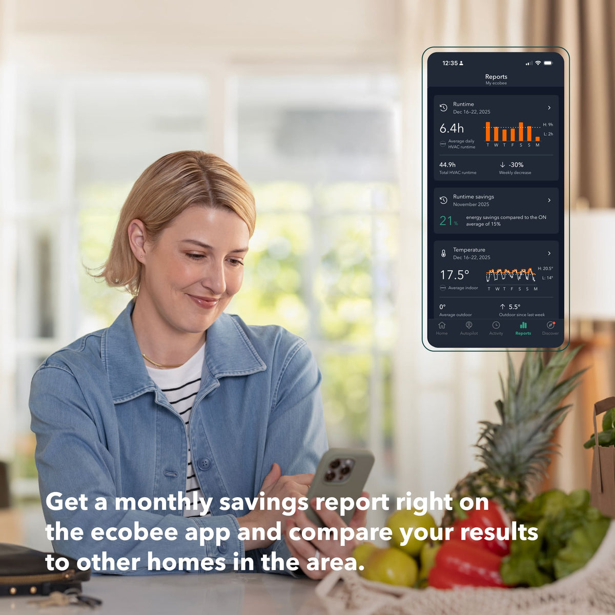 ecobee - Smart Thermostat Enhanced, Programmable Wifi Thermostat - Black