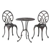Charleston 3 Pieces Cast Bistro Set - Copper