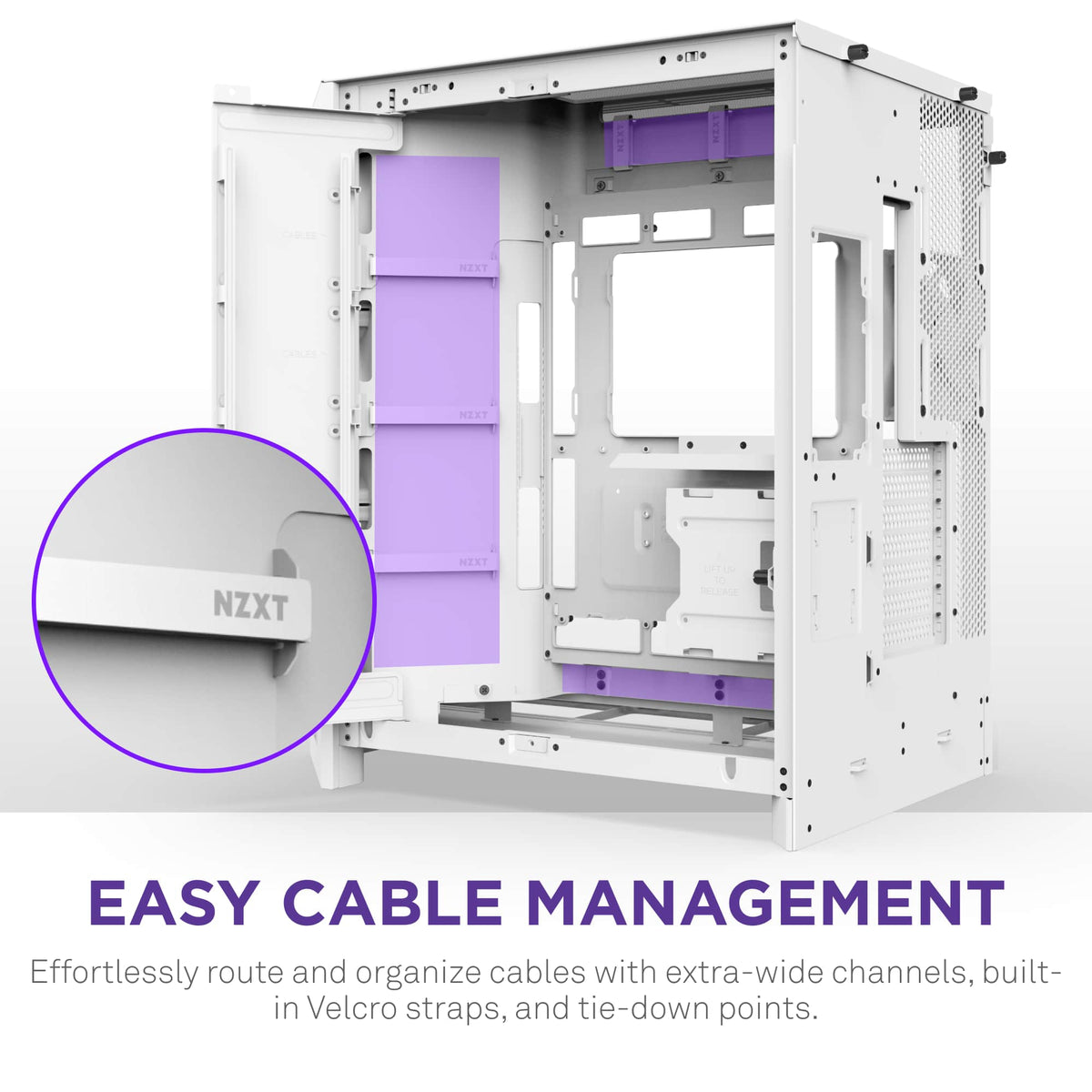 NZXT - H9 Flow 2025 ATX Mid-Tower Dual-Chamber PC Case - White
