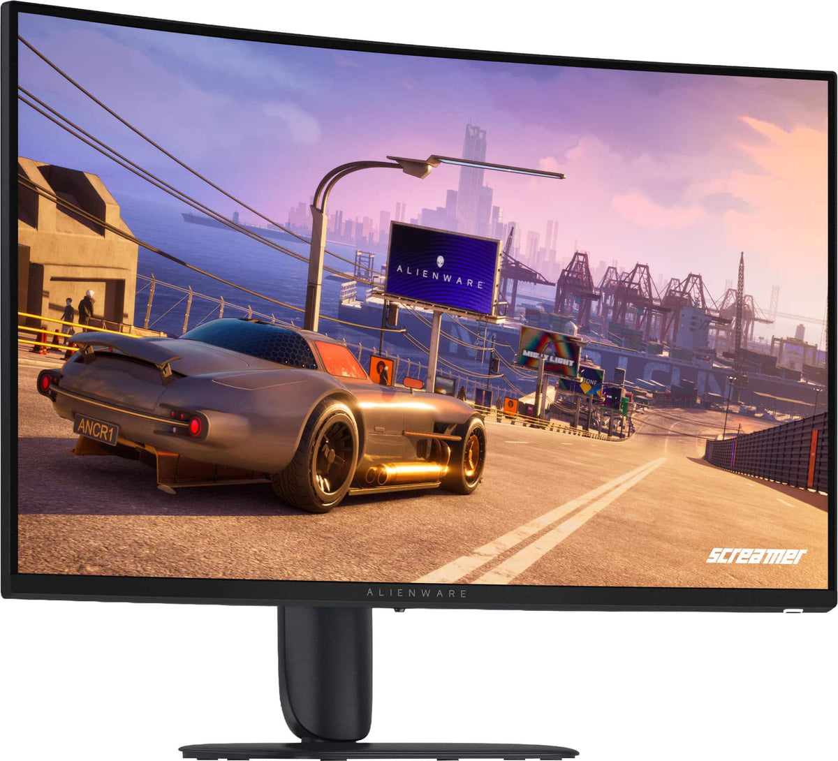 Alienware - 32" QHD 240Hz 1ms FreeSync Premium Curved Gaming Monitor with HDR (HDMI, DisplayPort) - Black