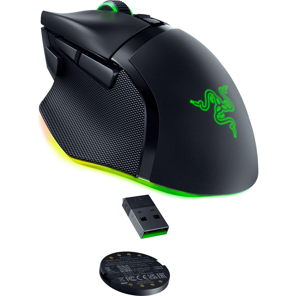 Razer - Basilisk V3 Pro 35K Optical Gaming Mouse with HyperScroll Tilt Wheel - Wireless - Black