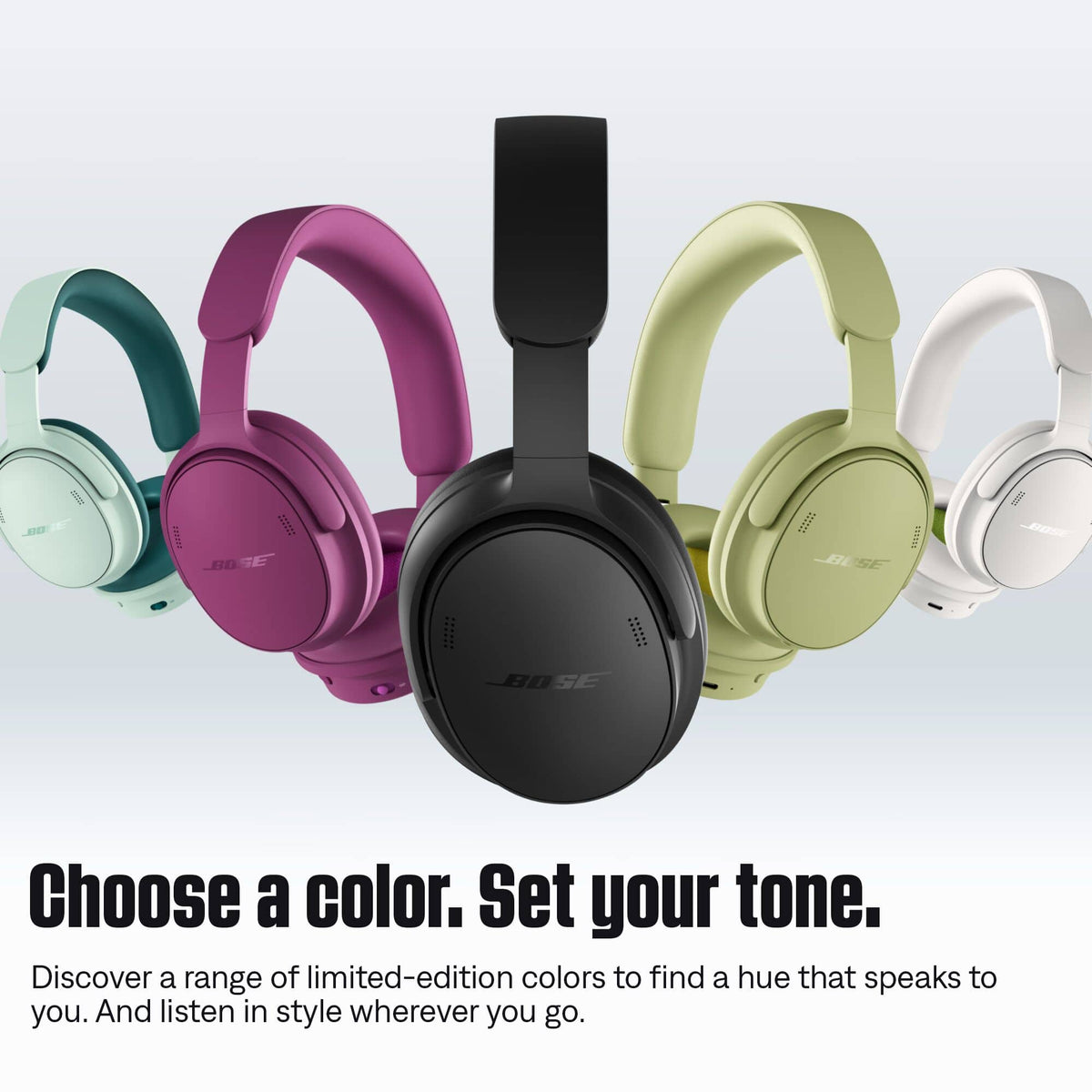 Bose - QuietComfort Headphones (2nd Gen) - Wireless, Over Ear, Active Noise Cancelling, Immersive Audio, USB-C Charging - Black