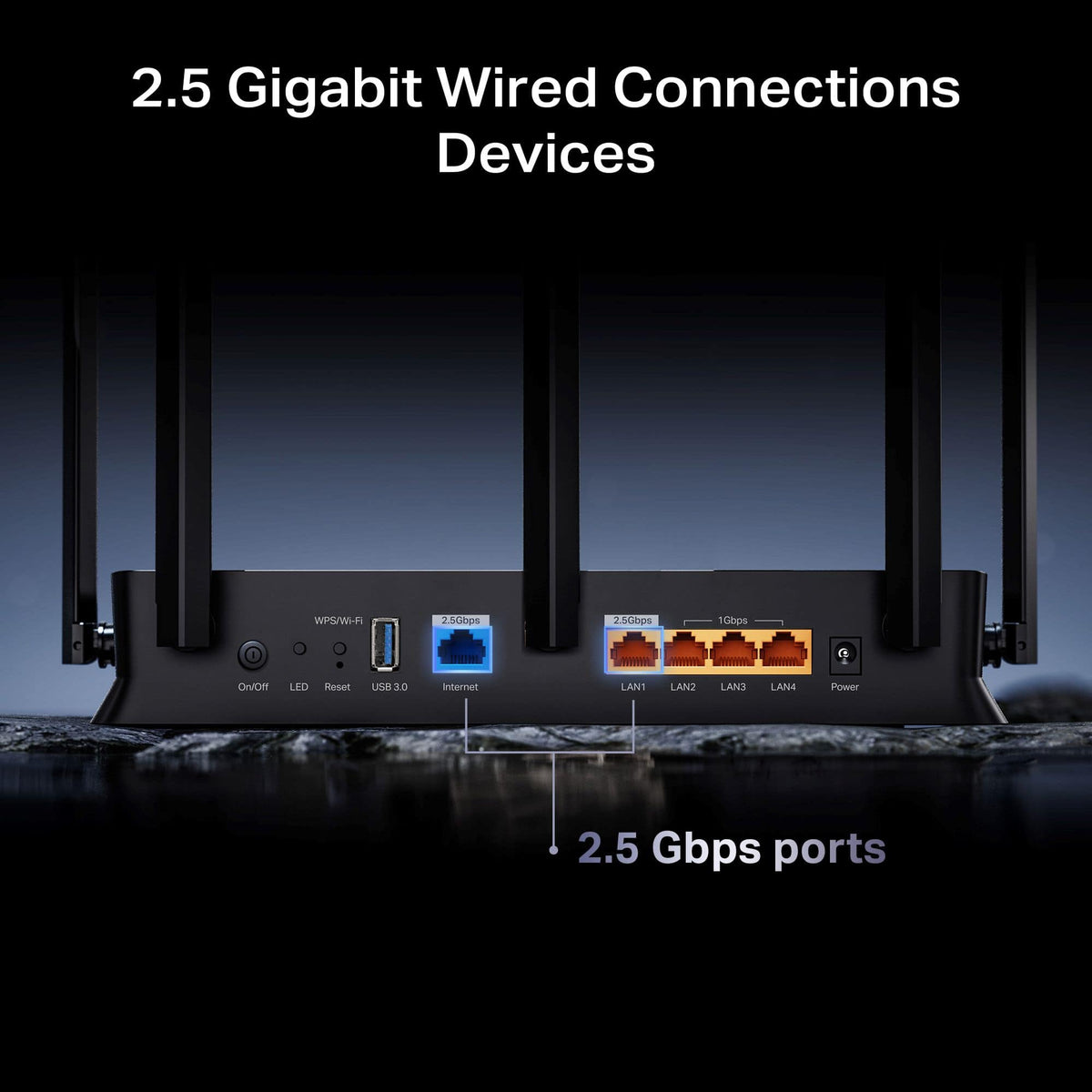 TP-Link - Archer BE5000 Dual-Band Wi-Fi 7 Router - Black
