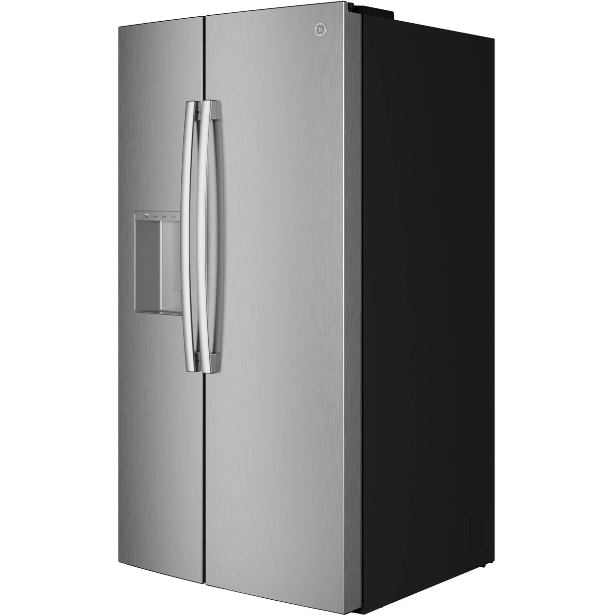 GE - 36 in. Wide ENERGY STAR 27.9 Cu. Ft. Side-By-Side Refrigerator with Extra Tall Dispenser and In-Door Icemaker - Stainless Steel