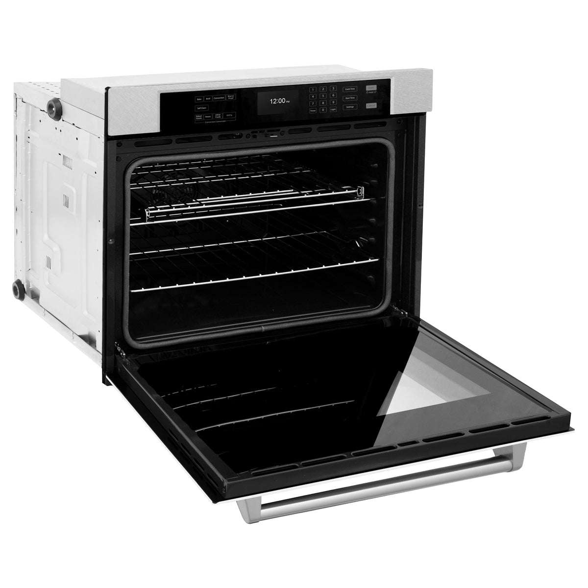 ZLINE - 30 in. True Convection Wall Oven w/ Air Fry w/ White Door - Satin Stainless Steel