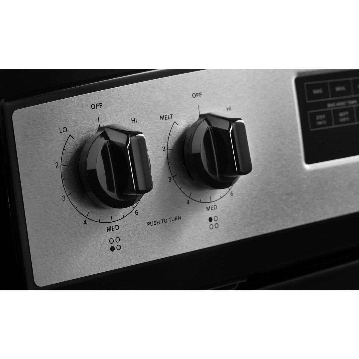 Amana - 30 in. Wide 4 elements 4.8 cu. ft. Freestanding Electric Range with Extra-Large Oven Window - Stainless Steel