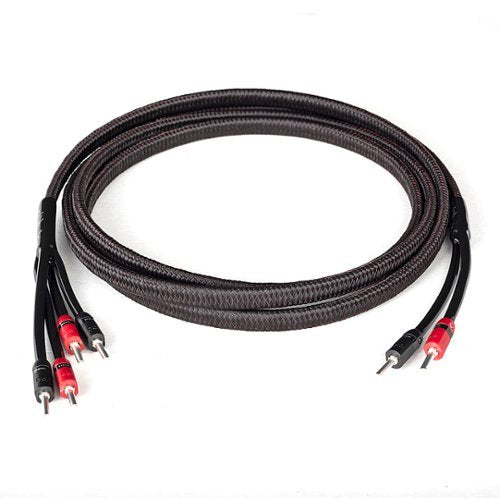 AudioQuest - Rocket 33 Single BiWire 9' Analog Speaker Cable w/ SureGrip 300 Connectors with Banana to Banana Connectors - Red on Black