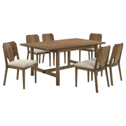 Graham - 7 Piece Rectangular Dining Table Set - Walnut