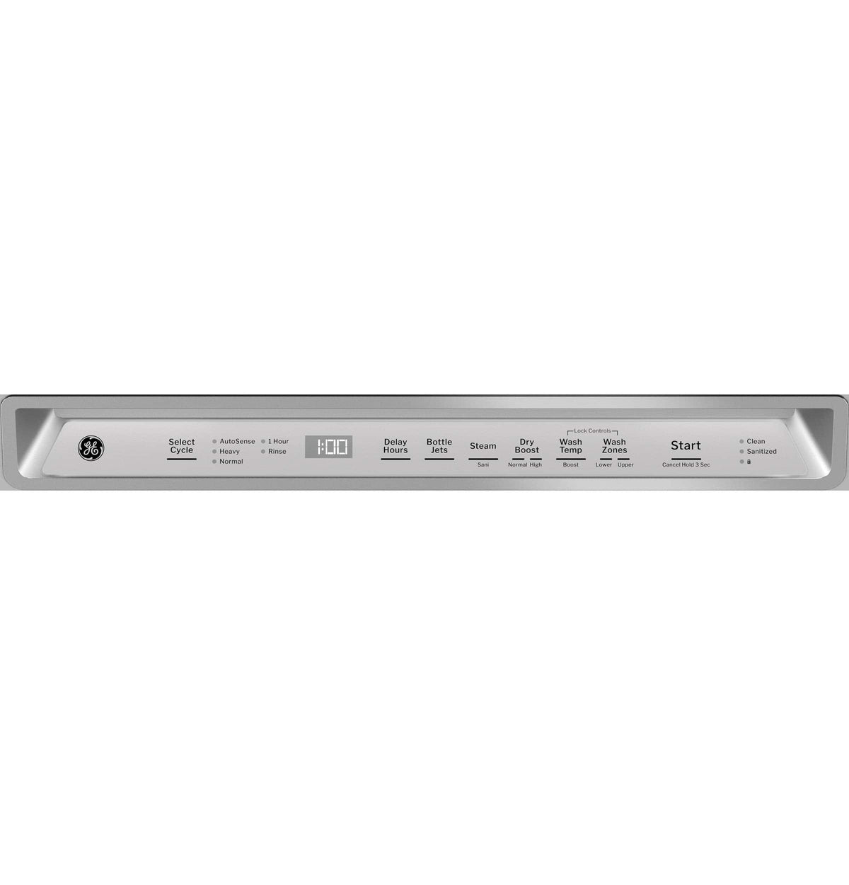 GE - 24" Front Control Built-In Stainless Steel Tub Dishwasher with 3rd Rack, Sanitize Cycle and 47 dBA - Stainless Steel