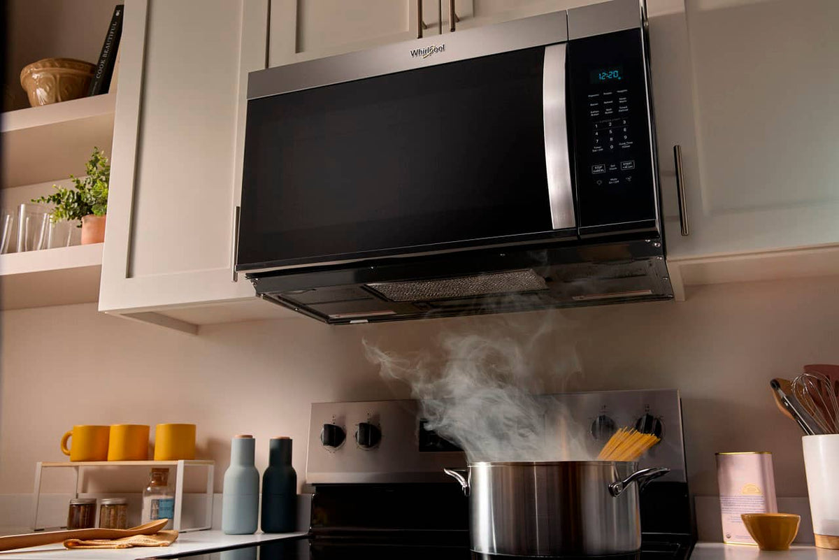 Whirlpool - 1.7 Cu. Ft. Over-the-Range Microwave with 1000-Watts Cooking Power - Stainless Steel