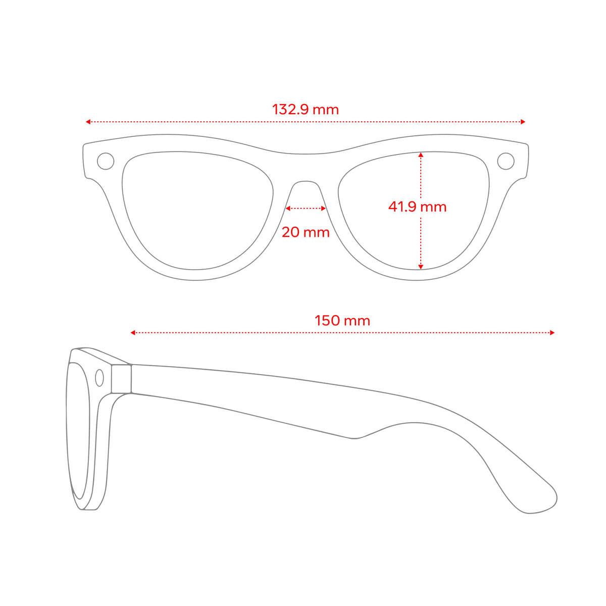 Ray-Ban Meta - Skyler (Gen 2) glasses with Meta AI, Audio, Photo, Video Compatibility - Polarized Graphite lenses - Shiny Black