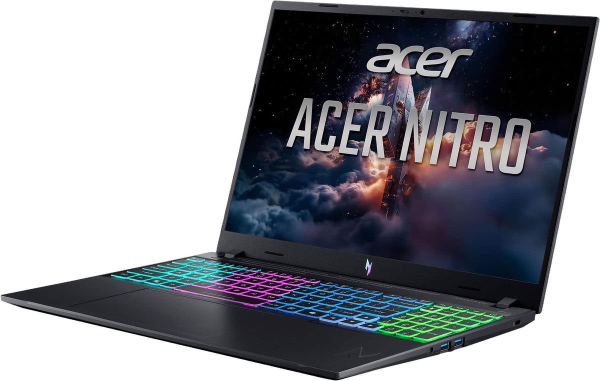 Acer - Nitro V – 16" WUXGA 165Hz Gaming Laptop - Intel Core 7 240H 2024 - NVIDIA GeForce RTX 5050 – 16GB Memory – 512GB Storage - Obsidian Black