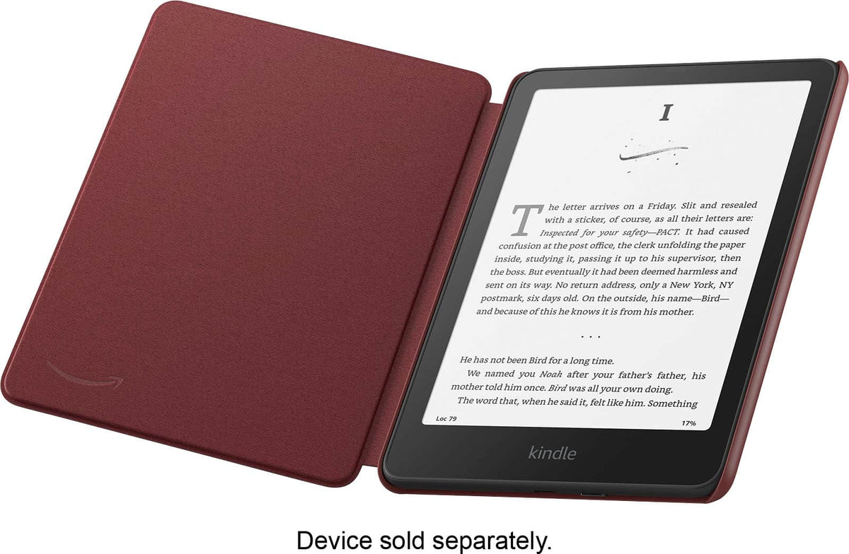 Amazon - Kindle Paperwhite/Colorsoft Case, Premium Leather, Foldable Lightweight Cover - Ruby