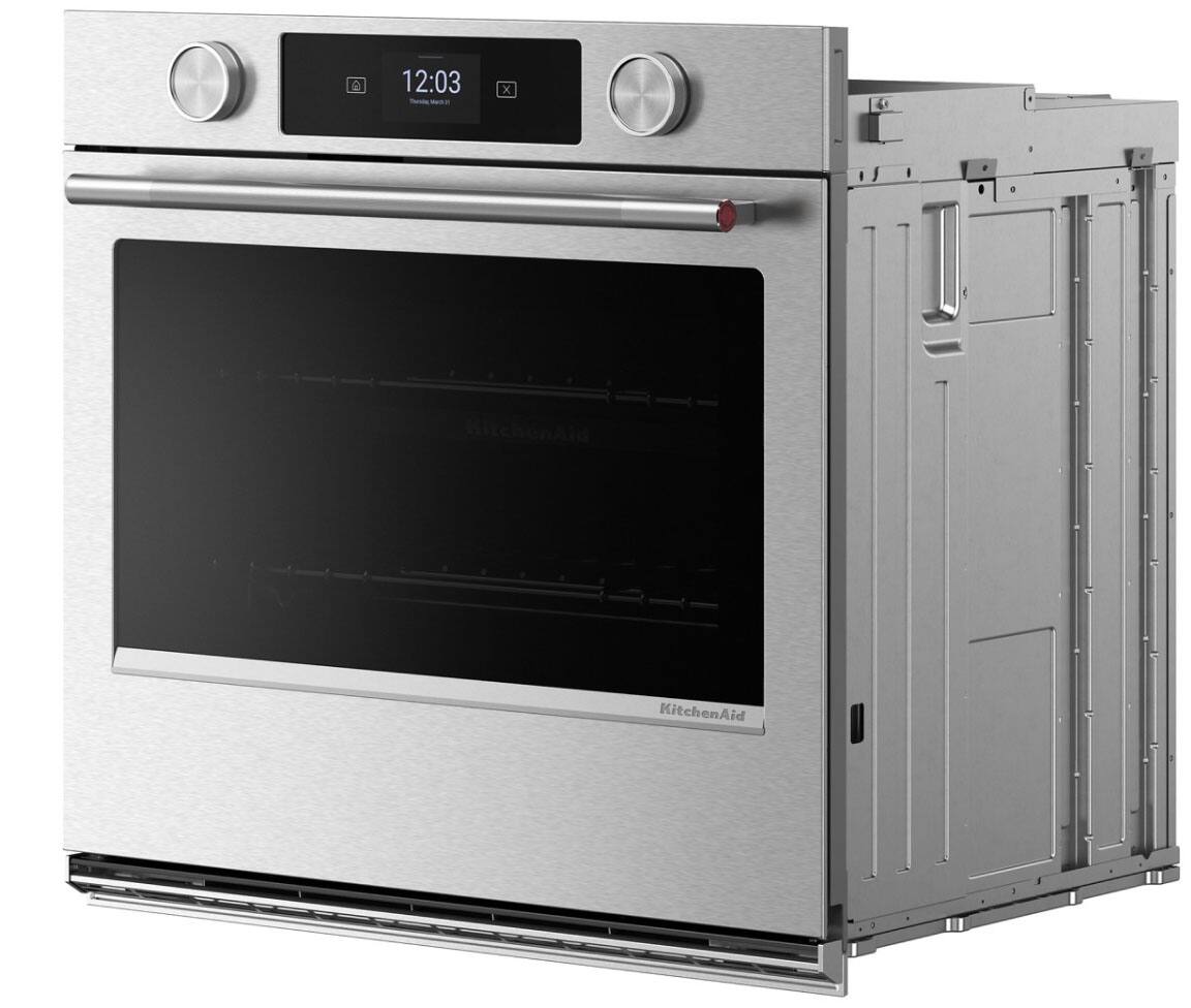 KitchenAid - 27" Smart Built-In Electric Single Wall Oven with Assisted Cooking Modes - Stainless Steel