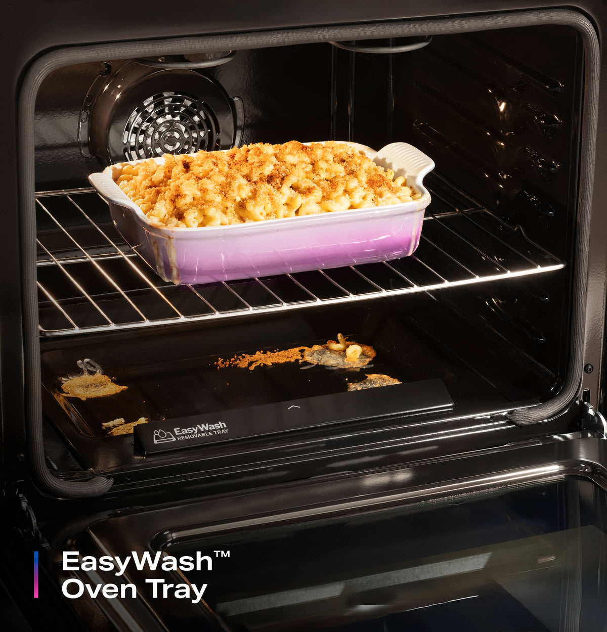 GE Profile - 30" Wide 5 Elements 5.3 Cu. Ft. Freestanding Electric Convection Range w/ Steam Clean, Air Fry, and EasyWash Oven Tray - Stainless Steel