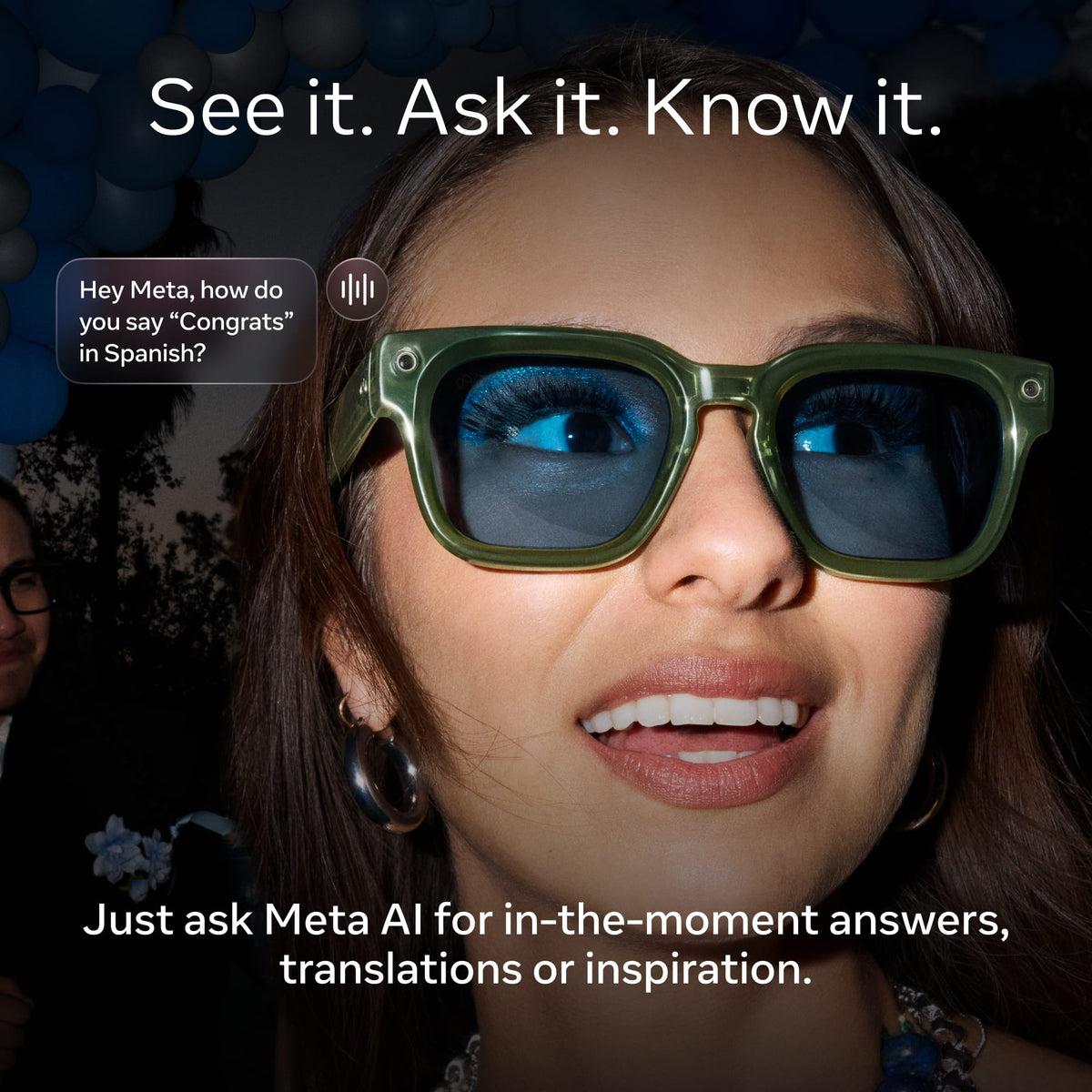 Meta - Adventurer - AI Glasses - Smart Features like 12MP Camera, Live Translate - 8+ Hour Battery - Polarized Grey Lenses - Classic Black
