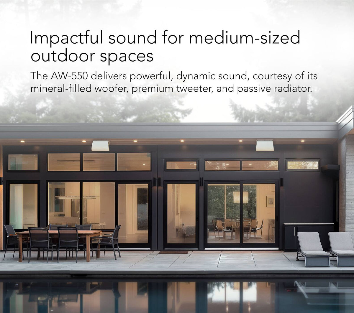 Definitive Technology - Dymension 5.25" 2-Way Outdoor Wall Mount Speakers Pair - Black