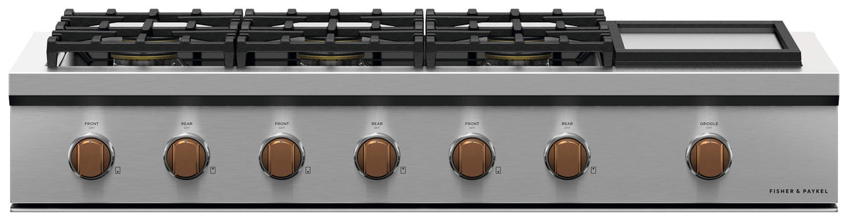 Fisher & Paykel - Pro Rangetop Dial Kit, 48 in, 6 Burner - Dark Copper