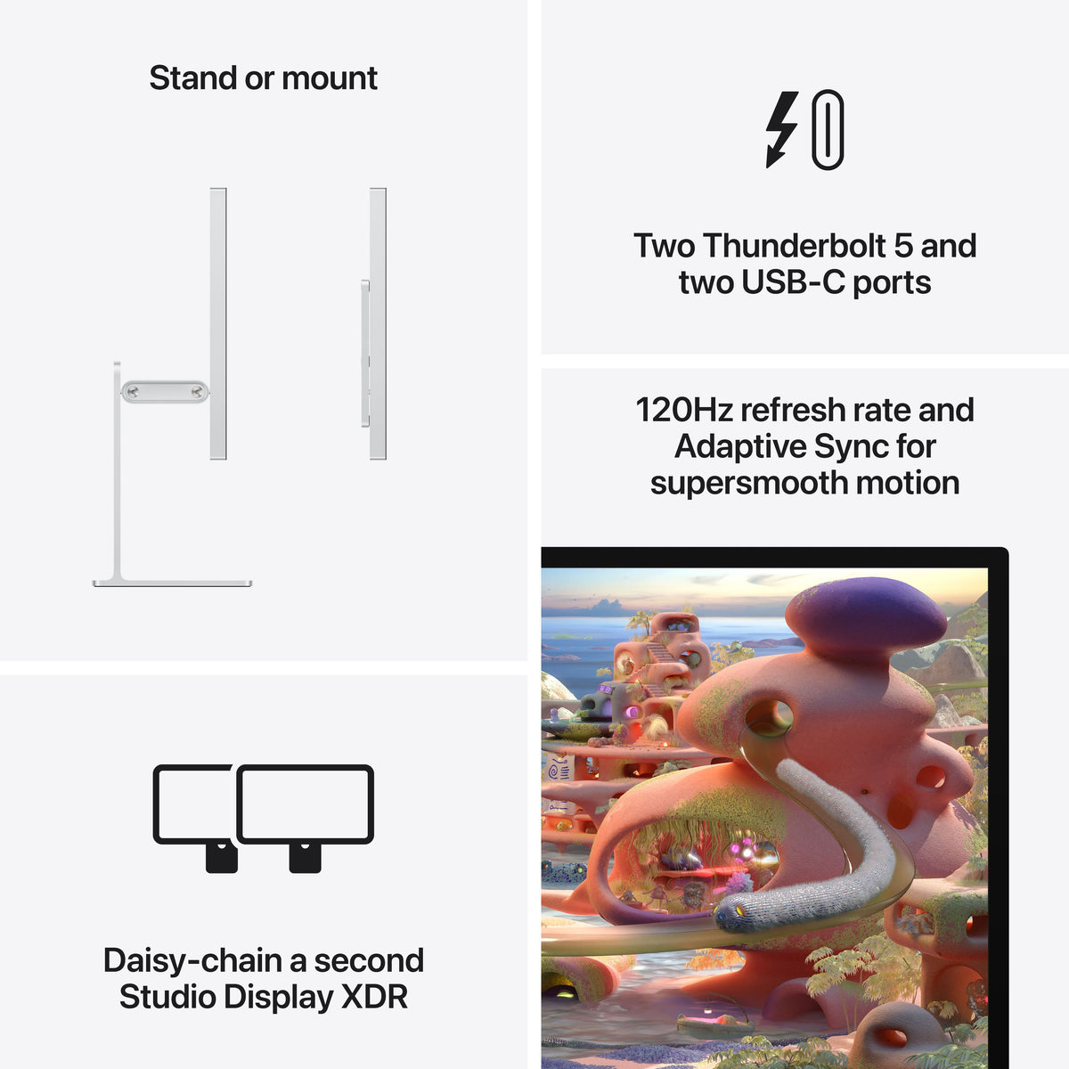 Apple - Studio Display XDR - Nano-texture glass - VESA mount adapter - Silver