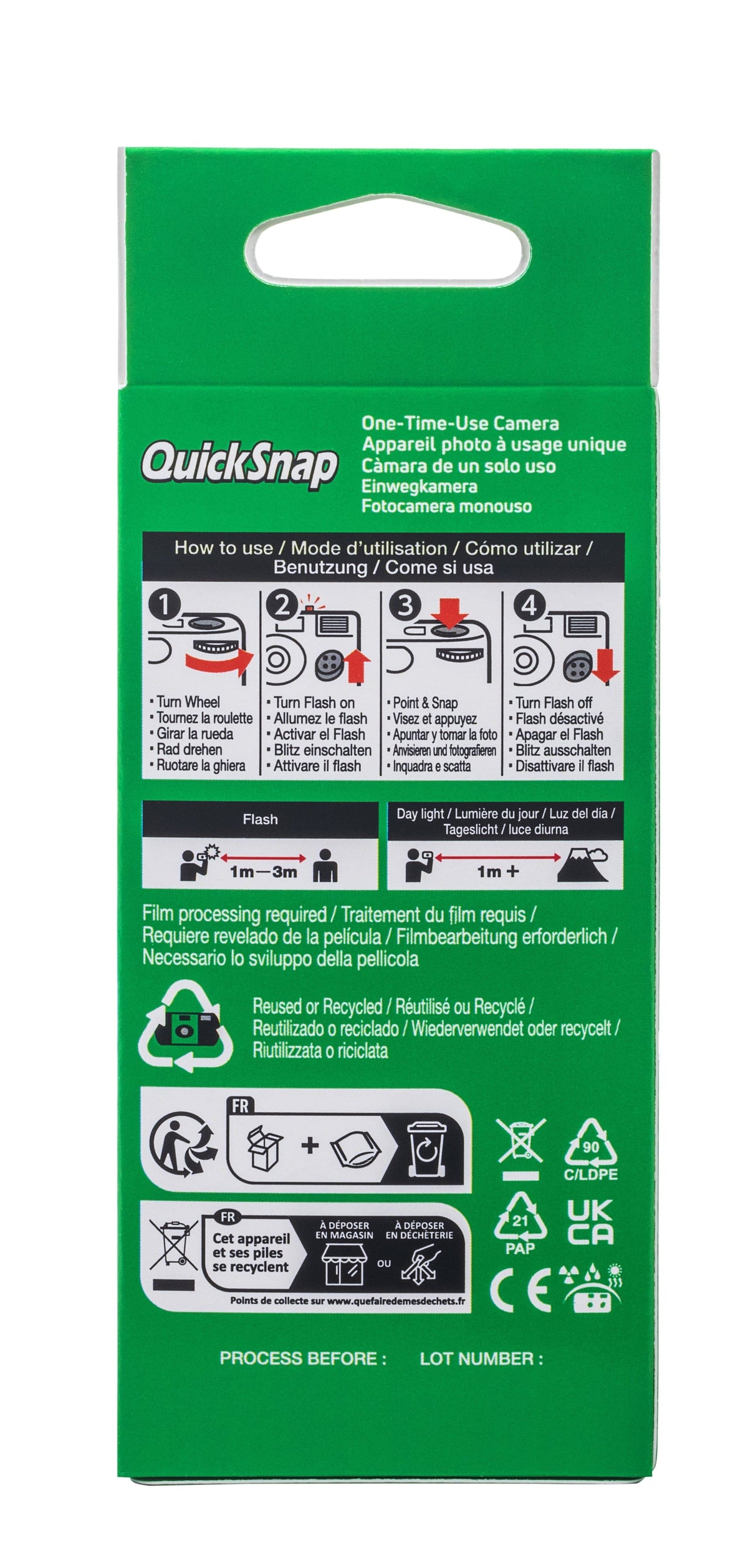 Fujifilm - QuickSnap Flash 400 Single-Use Camera with Flash