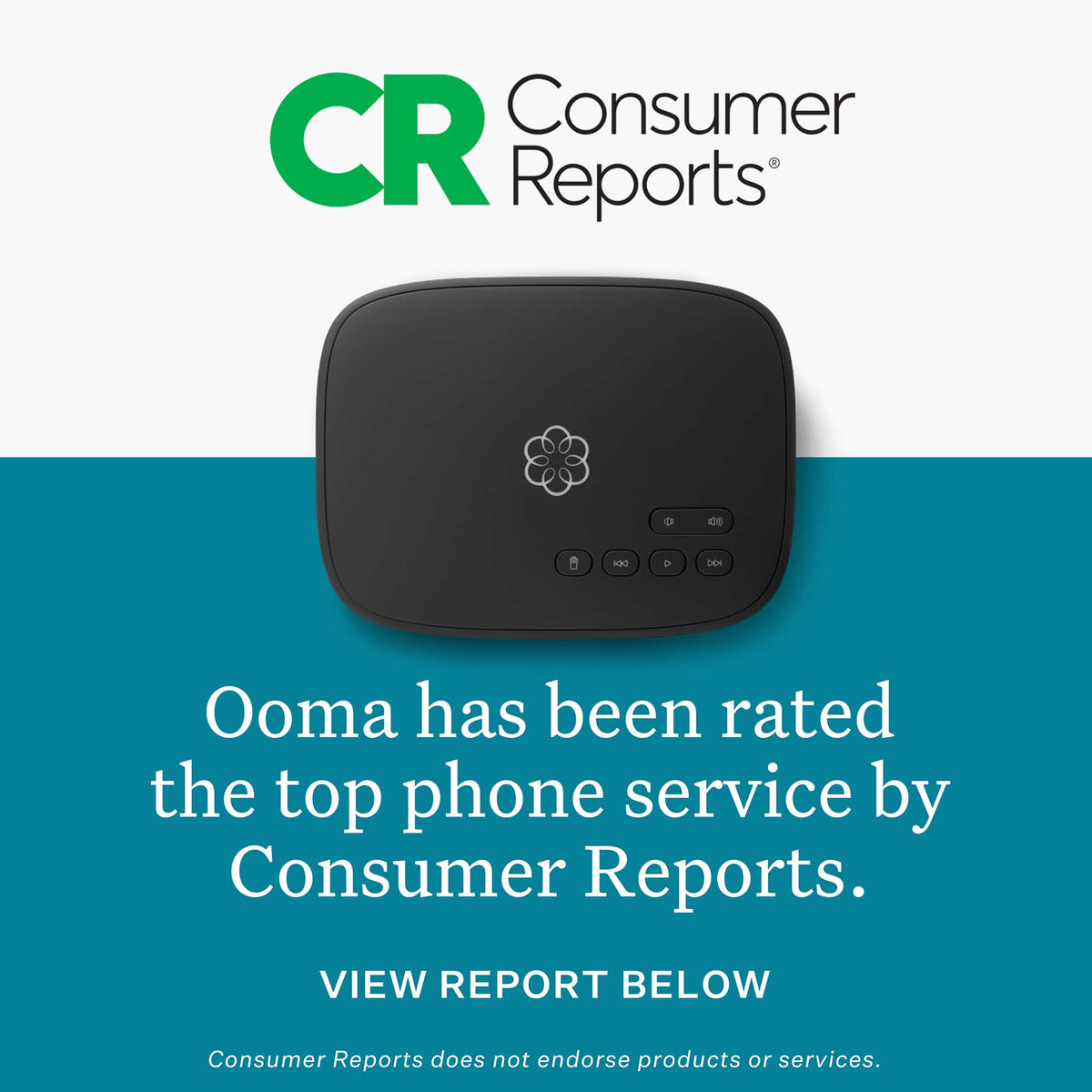 Ooma - Home Office Phone Bundle with 2 Lines, 3-Way Conferencing, and Internet Home Phone Service - Black