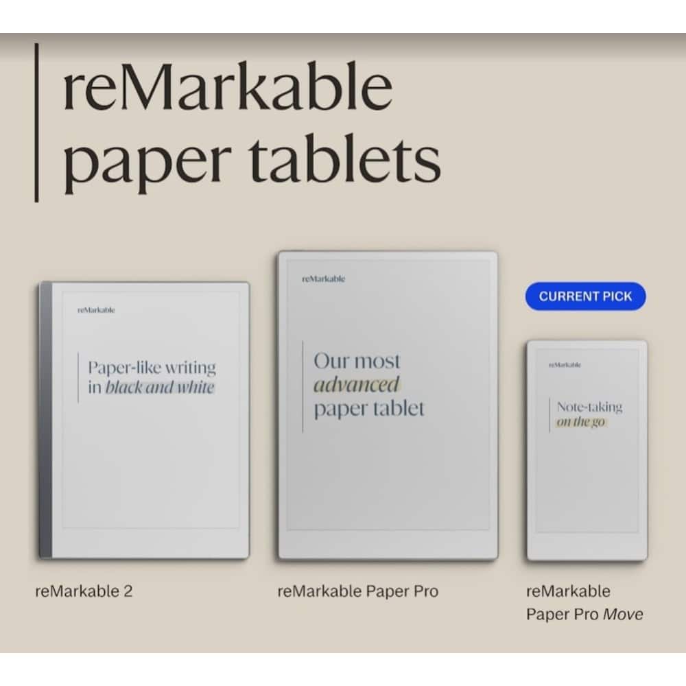 reMarkable - Paper Pro Move - 7.3" Paper Tablet with Marker Plus - Silver