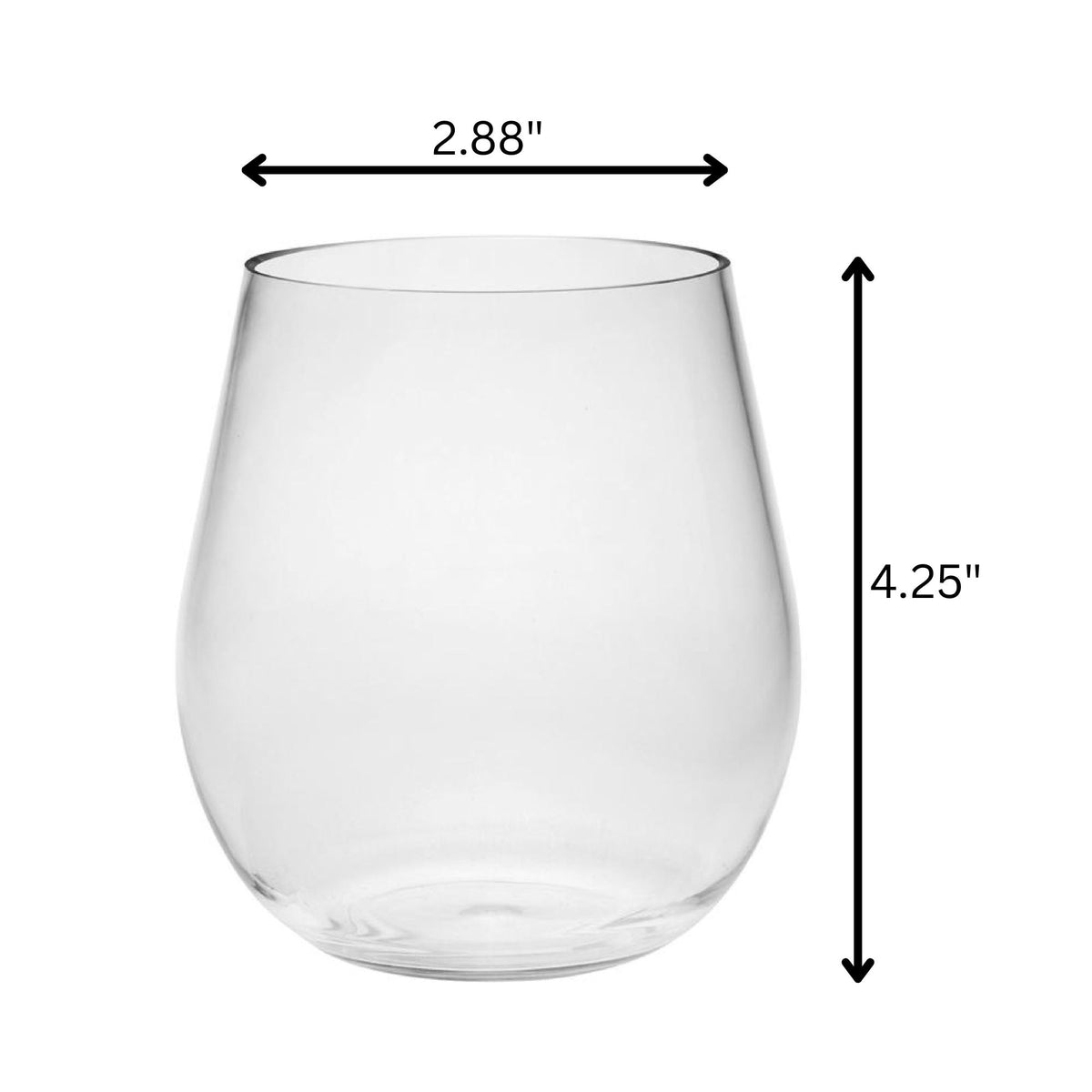 Halo - Oval Tritan Glasses Dof 18Oz, Bpa Free Plastic Water Tumblers (Set of 4) - Clear
