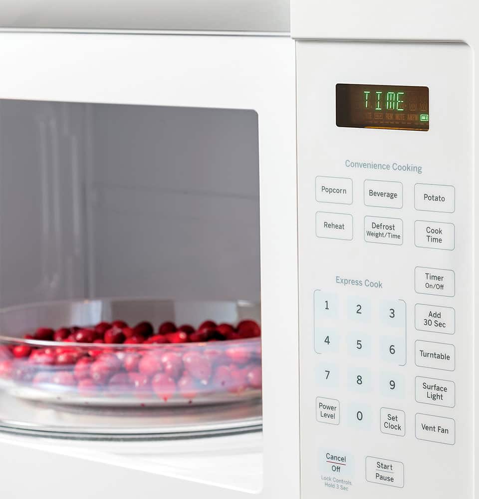 GE - 1.6 Cu. Ft. Over-the-Range Microwave with Convenience Cooking Controls - White