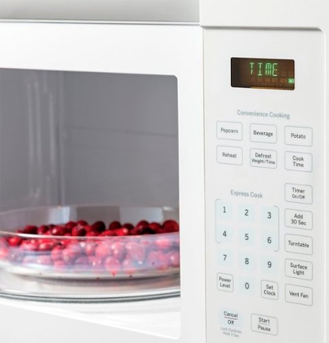 GE - 1.6 Cu. Ft. Over-the-Range Microwave with Convenience Cooking Controls - White
