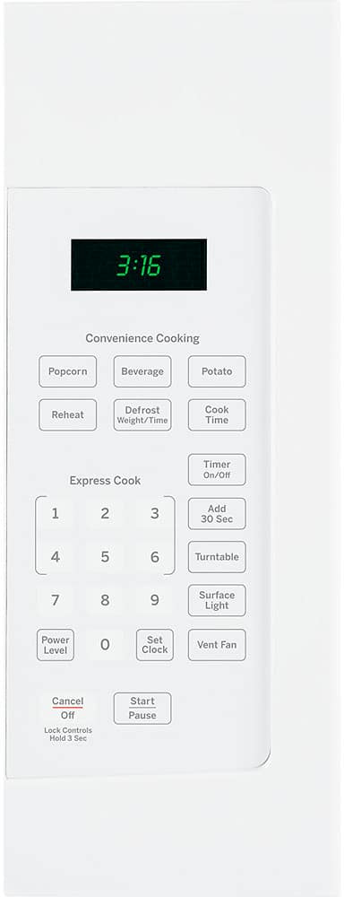 GE - 1.6 Cu. Ft. Over-the-Range Microwave with Convenience Cooking Controls - White