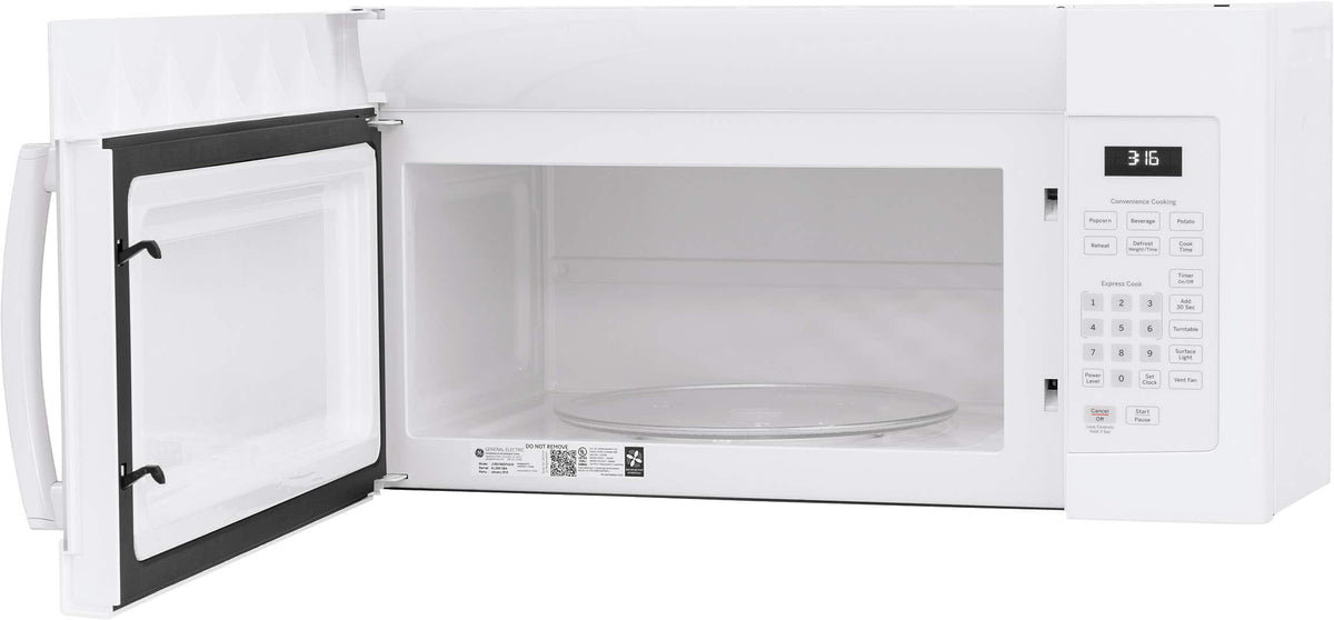 GE - 1.6 Cu. Ft. Over-the-Range Microwave with Convenience Cooking Controls - White