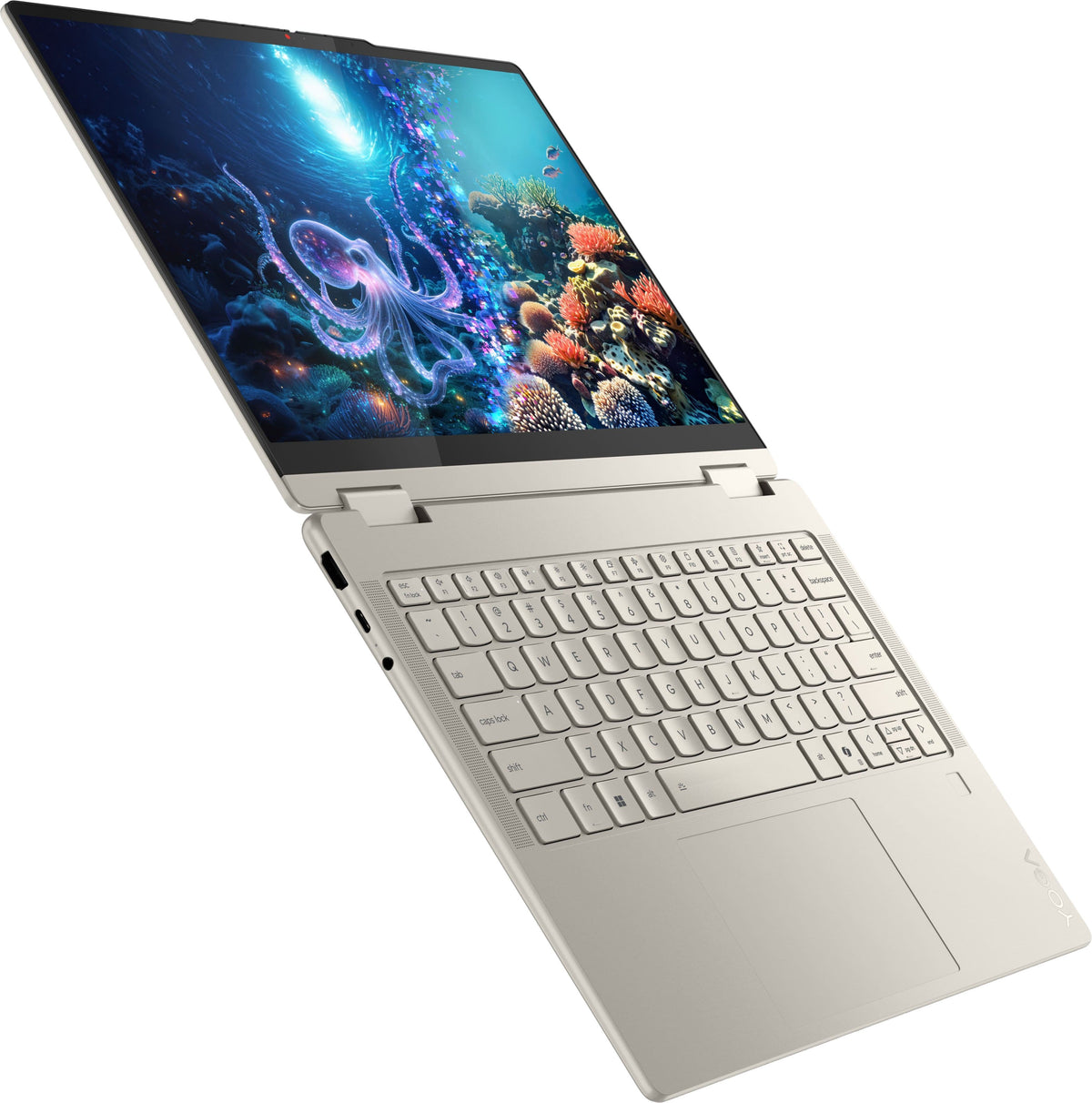 Lenovo - Yoga 7 2-in-1 14" 2K OLED Touchscreen Laptop - AMD Ryzen AI 5 330 2025 - 8GB Memory - 512GB Storage - Copilot+ PC - Seashell